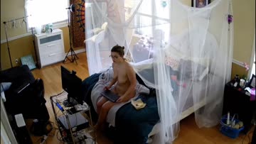 Hidden camera caught her dress and undress before shower 351